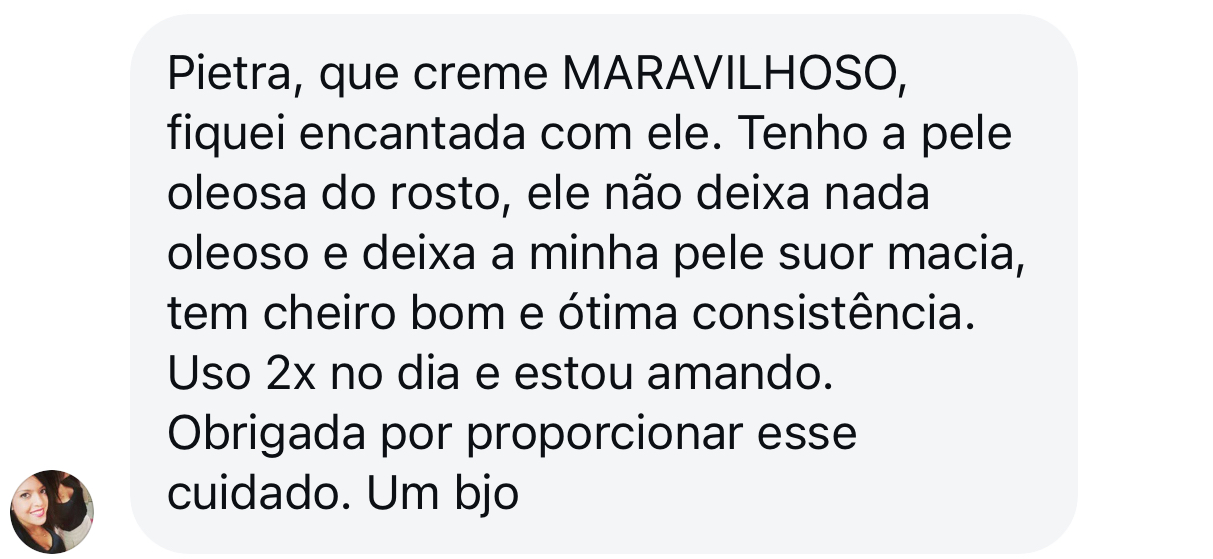 Print de depoimento real de cliente Piderme 4