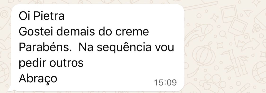 Print de depoimento real de cliente Piderme 3