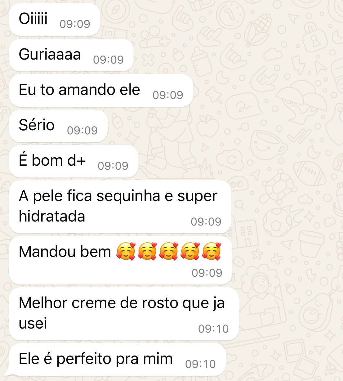 Print de depoimento real de cliente Piderme 1